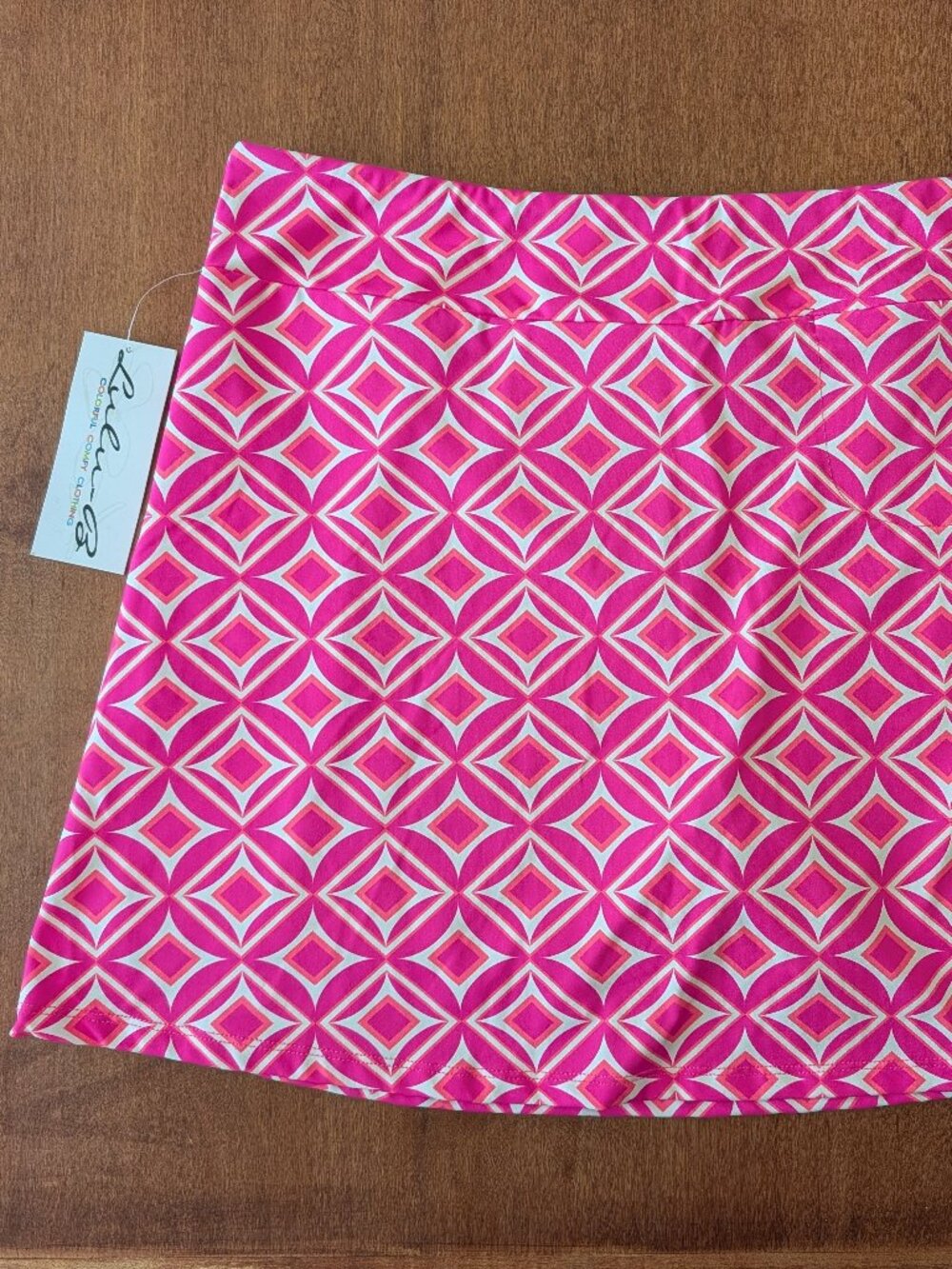 Lulu B Pink Diamond Cha Cha Skort Activewear UPF 50+ Size XL NWT - Picture 4 of 13